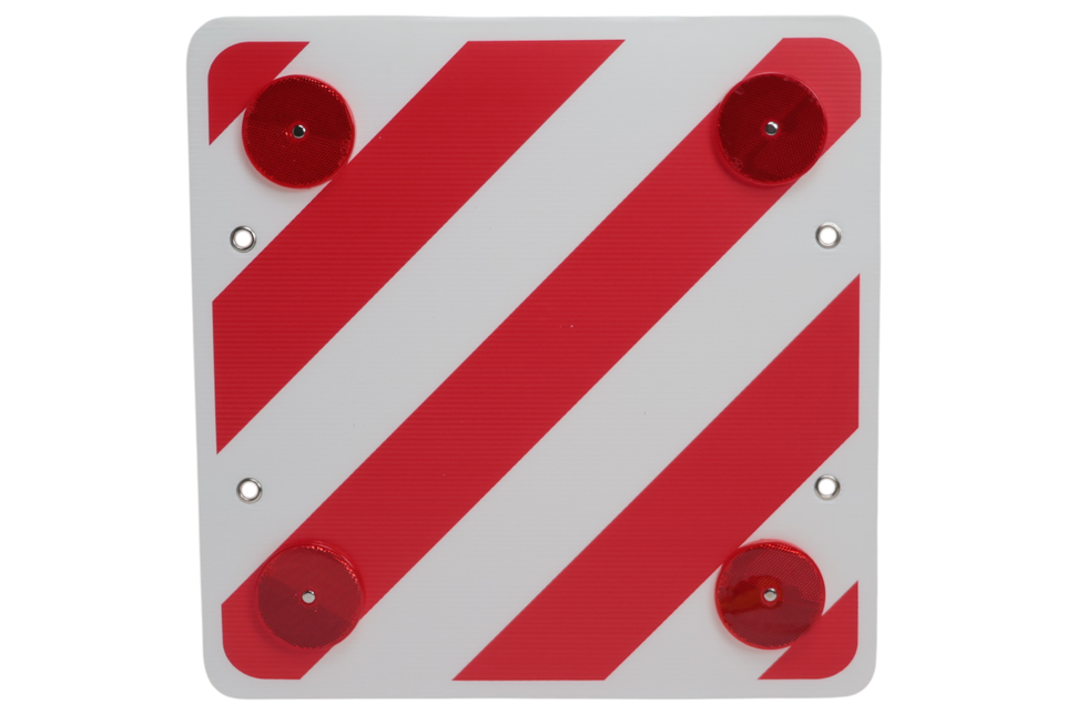 Cantonal Warntafel vorstehende Ladung 50x50 cm - FOAM - einschließlich Reflektoren