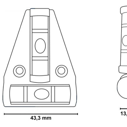 Cantonal Wasserwaage in Pyramidenform mit Magnet