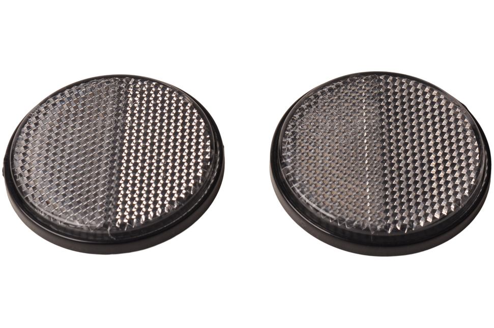 Cantonal Weißer Reflektor 58 mm selbstklebend rund - 2 Stück