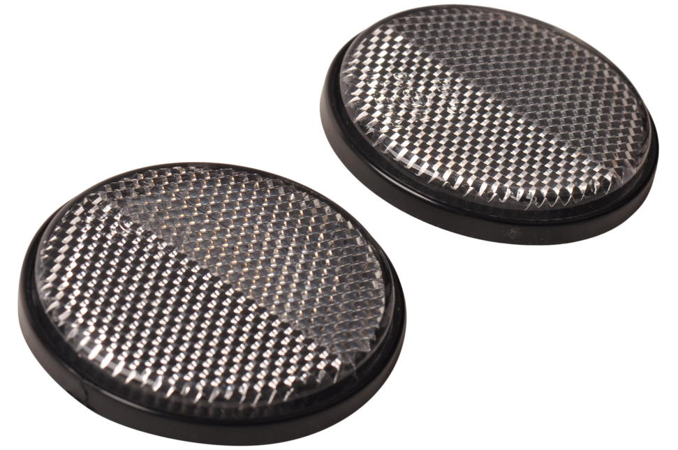 Cantonal Weißer Reflektor 58 mm selbstklebend rund - 2 Stück