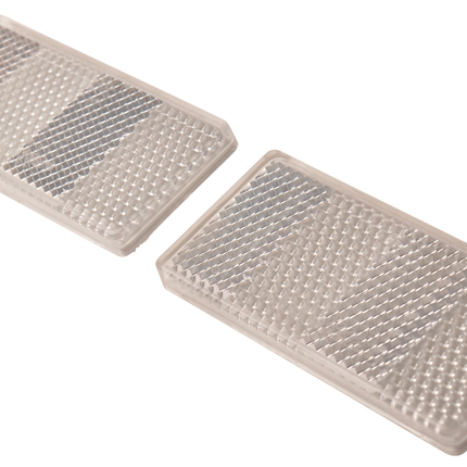 Cantonal Weißer Reflektor 70x30 mm selbstklebend - Set aus 2 Stück