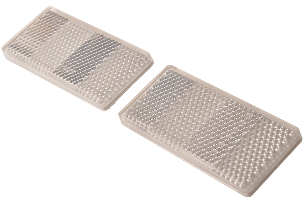 Cantonal Weißer Reflektor 70x30 mm selbstklebend - Set aus 2 Stück