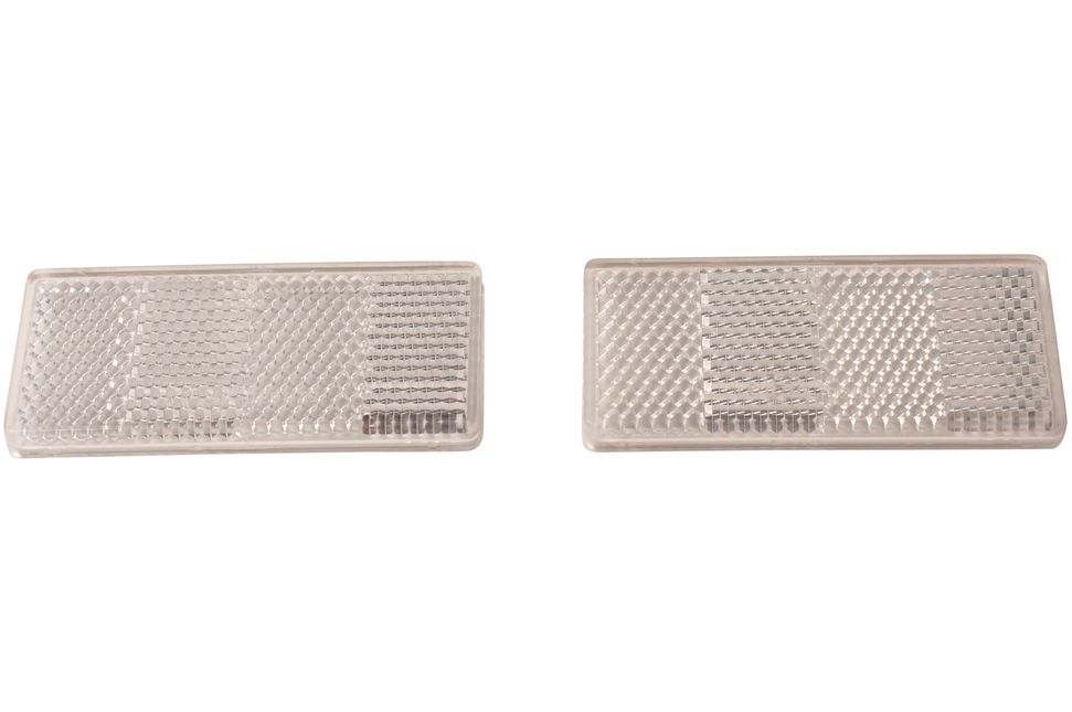 Cantonal Weißer Reflektor 70x30 mm selbstklebend - Set aus 2 Stück