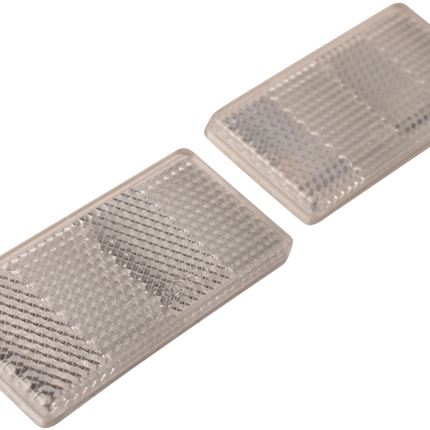 Cantonal Weißer Reflektor 70x30 mm selbstklebend - Set aus 2 Stück