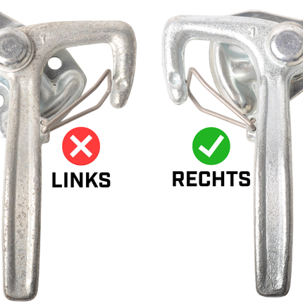 Cantonal Winkelhakenverschluss RECHTS groß mit Feder (große Montageplatte)