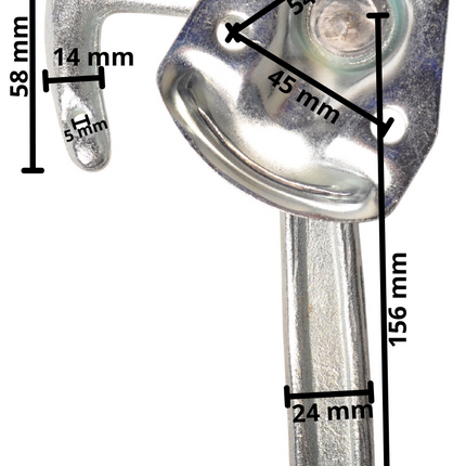 Cantonal Winkelhebelverschluss LINKS Typ 1 (große Montageplatte)