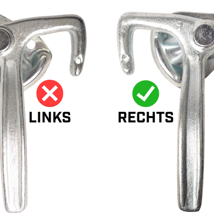 Cantonal Winkelhebelverschluss RECHTS Typ 1 (große Montageplatte)