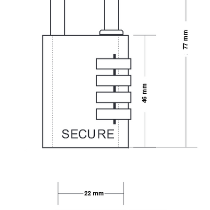 Cantonal Zahlenschloss klein – 4-stelliger Code