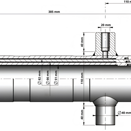 Chapel hydraulique 3-stufiger Zylinder für Kipper - 12000 kg