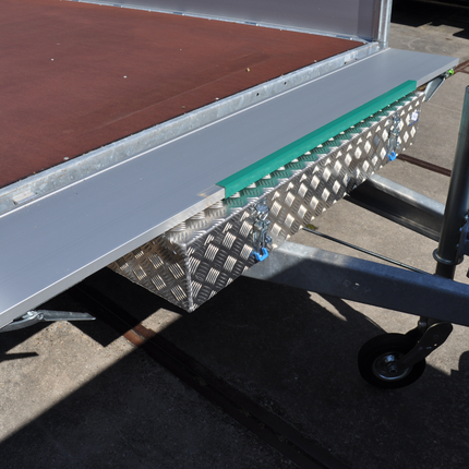 De Haan DE HAAN BOX HE - 1200x380x190 mm - wasser- und staubdichter Deichselbox aus Aluminium-Riffelblech - ausgestattet mit Spannschlössern