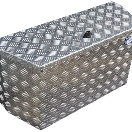 De Haan DE HAAN BOX PBV - wasser- und staubdichter Aluminium-Riffelblech Deichselbox 750x320x400 mm - ausgestattet mit Butterfly-Schloss