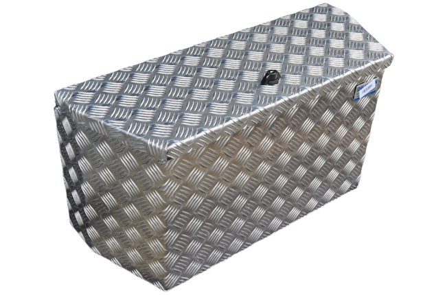 De Haan DE HAAN BOX PBV - wasser- und staubdichter Aluminium-Riffelblech Deichselbox 750x320x400 mm - ausgestattet mit Butterfly-Schloss