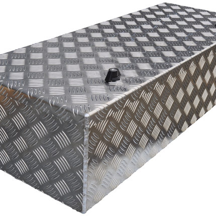 De Haan DE HAAN BOX WXV - 950x400x250 mm - wasser- und staubdichter Aluminium-Riffelblech Deichselbox - mit Butterfly-Schloss