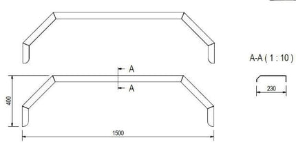 De Haan De Haan THMAQ 23150 - Aluminium-Riffelblech-Kotflügel