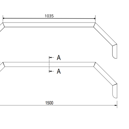 De Haan De Haan THMAQ 24150 - Aluminium-Riffelblech Tandem kotflügel - 5-kantig