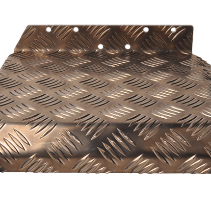 De Haan Halbes Kotflügel links - 310x290 mm - Aluminium Riffelblech Material - geeignet für Hapert Anhänger