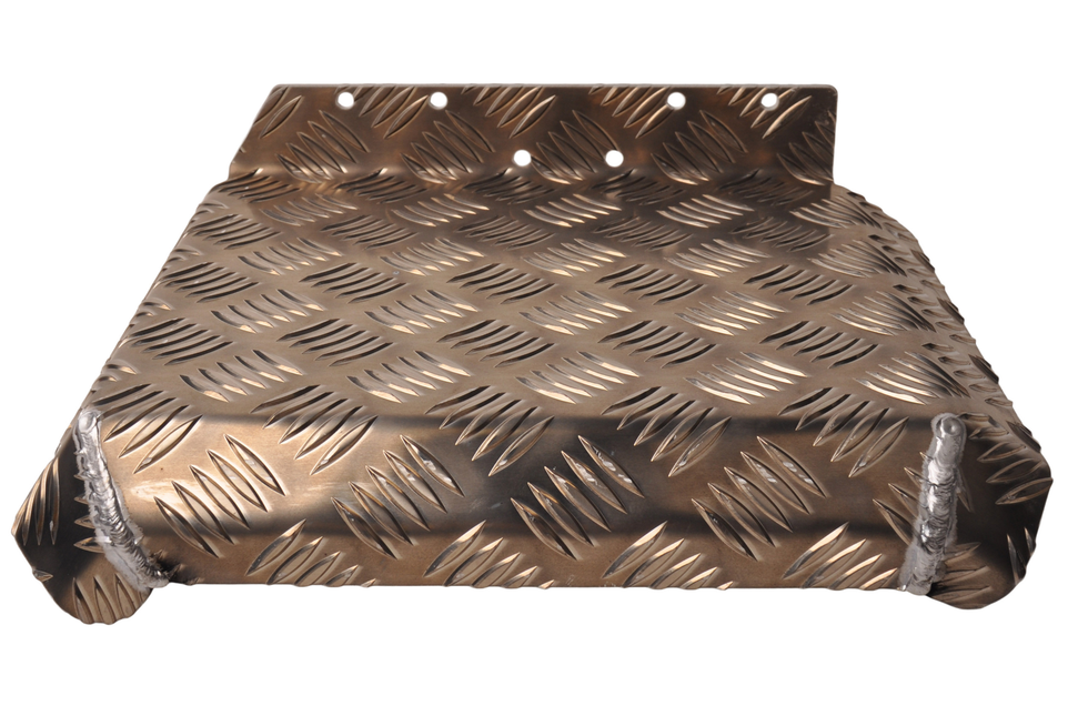 De Haan Halbes Kotflügel links - 310x290 mm - Aluminium Riffelblech Material - geeignet für Hapert Anhänger