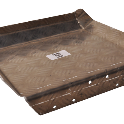 De Haan Halbes Kotflügel links - 310x290 mm - Aluminium Riffelblech Material - geeignet für Hapert Anhänger