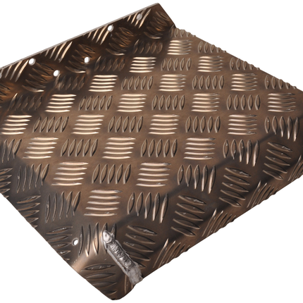 De Haan Halbes Kotflügel rechts - 310x290 mm - Aluminium Riffelblech Material - geeignet für Hapert Anhänger