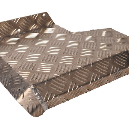 De Haan Halbes Kotflügel rechts - 340x290 mm - Aluminium Riffelblech Material - geeignet für Hapert Kipper