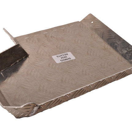 De Haan Halbes Kotflügel rechts - 340x290 mm - Aluminium Riffelblech Material - geeignet für Hapert Kipper