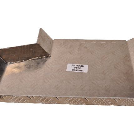 De Haan Halbes Kotflügel rechts - 340x290 mm - Aluminium Riffelblech Material - geeignet für Hapert Kipper