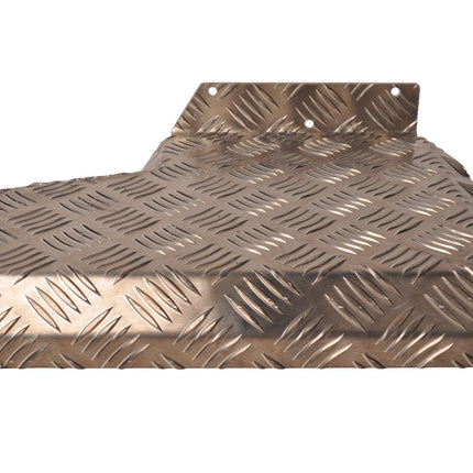 De Haan Halbes Schutzblech links 340x290 mm - geeignet für Hapert Kipper - Aluminium Riffelblech Material