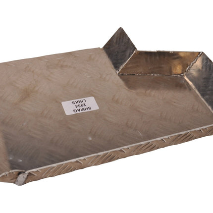 De Haan Halbes Schutzblech links 340x290 mm - geeignet für Hapert Kipper - Aluminium Riffelblech Material