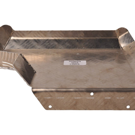 De Haan Halbes Schutzblech links 340x290 mm - geeignet für Hapert Kipper - Aluminium Riffelblech Material