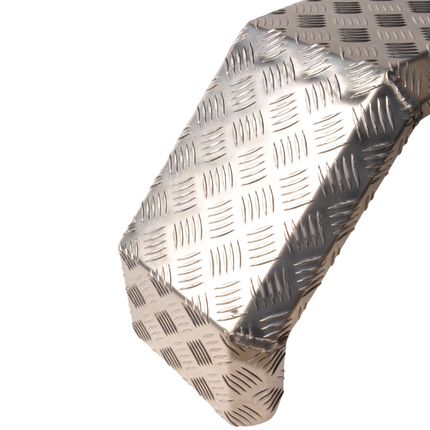 De Haan Tandem Kotflügel - 1400x200x350 mm - Aluminium Riffelblech - 5-kantig