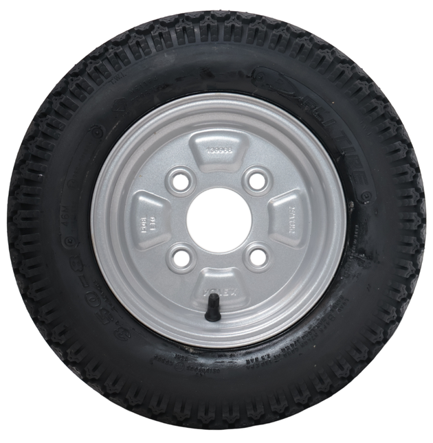 Deli Tire Komplettrad Anhänger - 3.50-8 - Lochkreis: 4x100 - Tragfähigkeit: 170 kg - Nabendurchmesser: 60 mm - 4PR