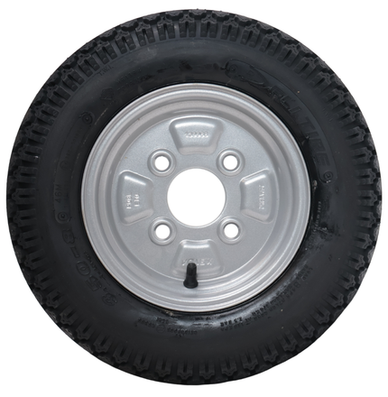 Deli Tire Komplettrad Anhänger - 3.50-8 - Lochkreis: 4x100 - Tragfähigkeit: 170 kg - Nabendurchmesser: 60 mm - 4PR