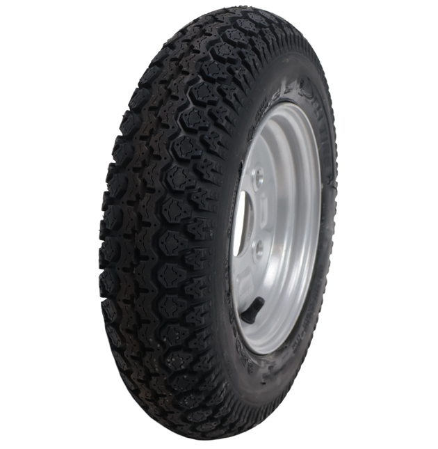 Deli Tire Komplettrad Anhänger - 3.50-8 - Lochkreis: 4x100 - Tragfähigkeit: 170 kg - Nabendurchmesser: 60 mm - 4PR