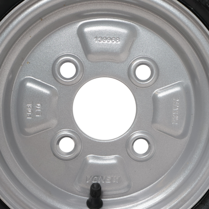 Deli Tire Komplettrad Anhänger - 3.50-8 - Lochkreis: 4x100 - Tragfähigkeit: 170 kg - Nabendurchmesser: 60 mm - 4PR