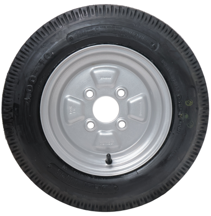Deli Tire Komplettrad Anhänger - 4.00-10 - Lochkreis: 4x100 - Tragfähigkeit: 345 kg - Nabendurchmesser: 60 mm - 6PR