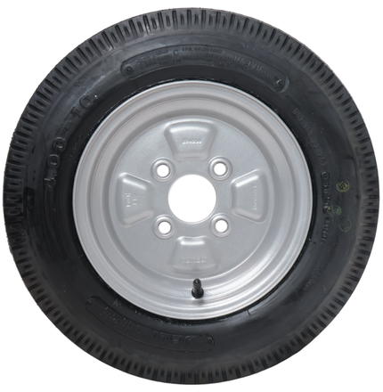 Deli Tire Komplettrad Anhänger - 4.00-10 - Lochkreis: 4x100 - Tragfähigkeit: 345 kg - Nabendurchmesser: 60 mm - 6PR