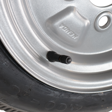 Deli Tire Komplettrad Anhänger - 4.00-10 - Lochkreis: 4x100 - Tragfähigkeit: 275 kg - Nabendurchmesser: 60 mm - 4PR