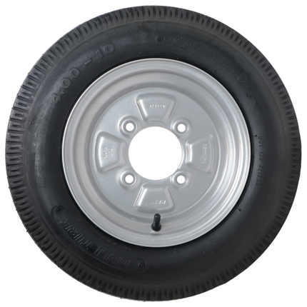 Deli Tire Komplettrad Anhänger - 4.00-10 - Lochkreis: 4x115 - Tragfähigkeit: 275 kg - Nabendurchmesser: 85 mm - 4PR