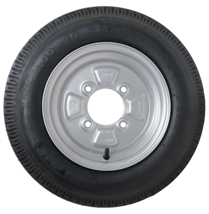 Deli Tire Komplettrad Anhänger - 4.00-10 - Lochkreis: 4x115 - Tragfähigkeit: 275 kg - Nabendurchmesser: 85 mm - 4PR