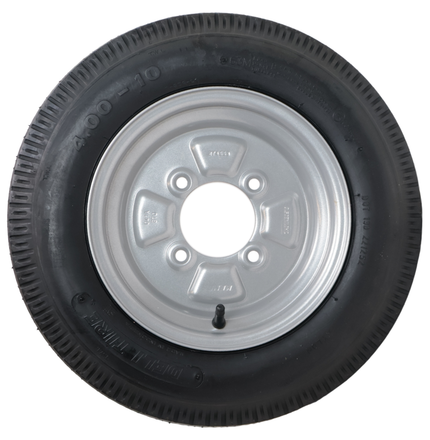 Deli Tire Komplettrad Anhänger - 4.00-10 - Lochkreis: 4x115 - Tragfähigkeit: 275 kg - Nabendurchmesser: 85 mm - 4PR