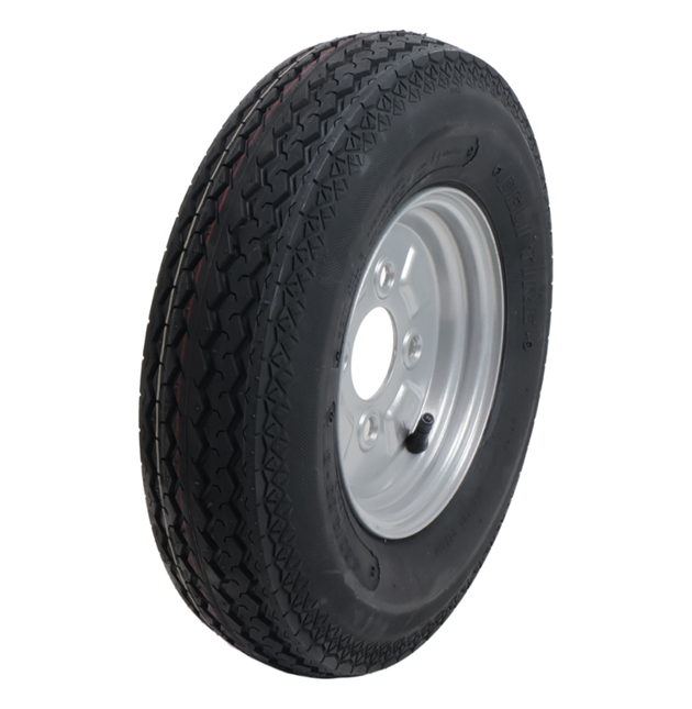 Deli Tire Komplettrad Anhänger - 4.00-8 - Lochkreis: 4x100 - Tragfähigkeit: 265 kg - Nabendurchmesser: 60 mm - 4PR