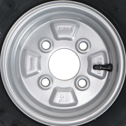 Deli Tire Komplettrad Anhänger - 4.00-8 - Lochkreis: 4x100 - Tragfähigkeit: 265 kg - Nabendurchmesser: 60 mm - 4PR