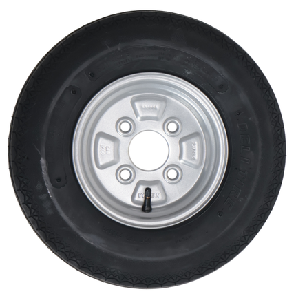 Deli Tire Komplettrad Anhänger - 4.00-8 - Lochkreis: 4x100 - Tragfähigkeit: 265 kg - Nabendurchmesser: 60 mm - 4PR