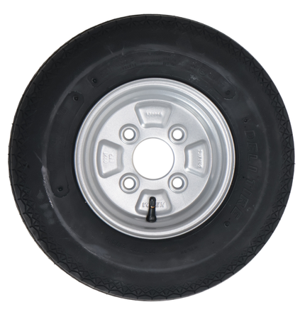 Deli Tire Komplettrad Anhänger - 4.00-8 - Lochkreis: 4x100 - Tragfähigkeit: 265 kg - Nabendurchmesser: 60 mm - 4PR