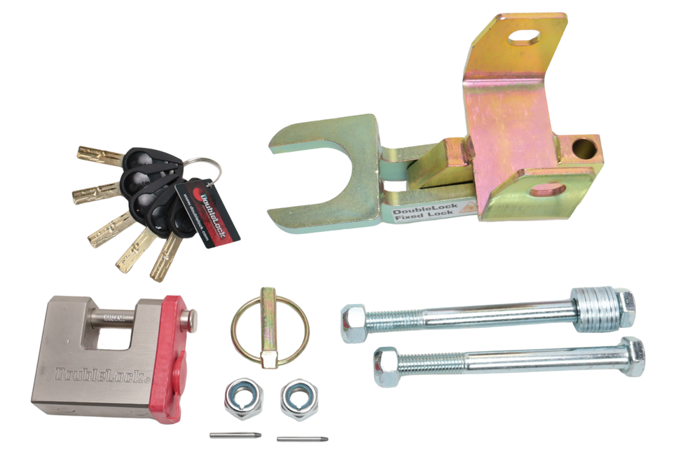 DoubleLock DoubleLock EM350 Fixed Lock - SCM-geprüftes Unterbau-Deichselschloss für gebremste Kupplungen