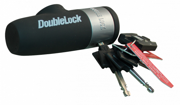 DoubleLock DoubleLock SCM-zugelassenes Stangenschloss für Loop Chain - 5 Schlüssel enthalten