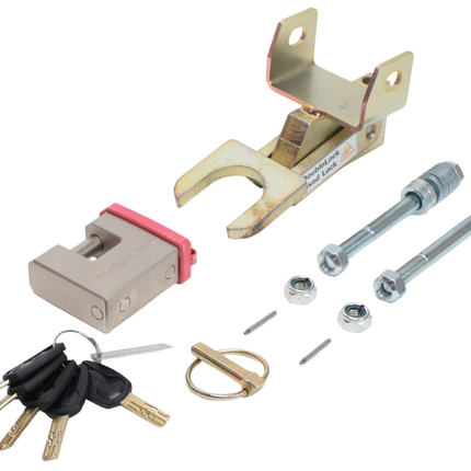 DoubleLock DoubleLock Typ C Fixed Lock - SCM-geprüftes Unterbau-Deichselschloss für gebremste Kupplungen