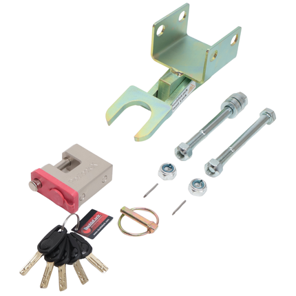 DoubleLock DoubleLock WAK35 Fixed Lock - SCM-geprüftes Unterbau-Deichselschloss für gebremste Kupplungen