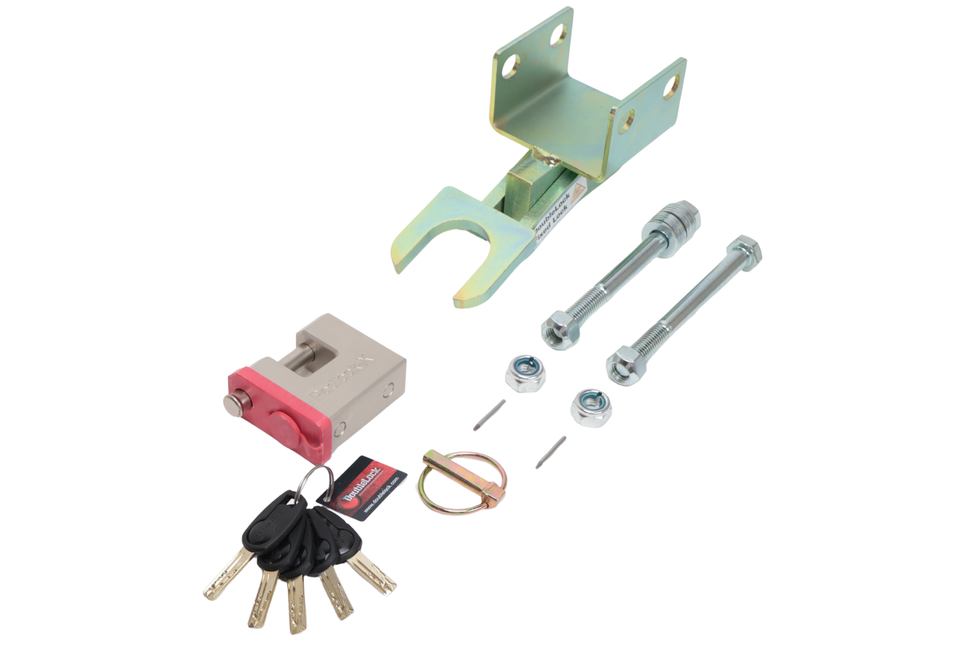 DoubleLock DoubleLock WAK35 Fixed Lock - SCM-geprüftes Unterbau-Deichselschloss für gebremste Kupplungen