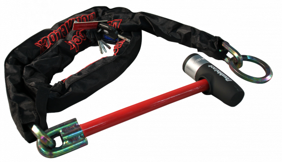 DoubleLock Kettenschloss/Loop Chain - 130 cm lang - SCM-geprüft - Radklemmfunktion